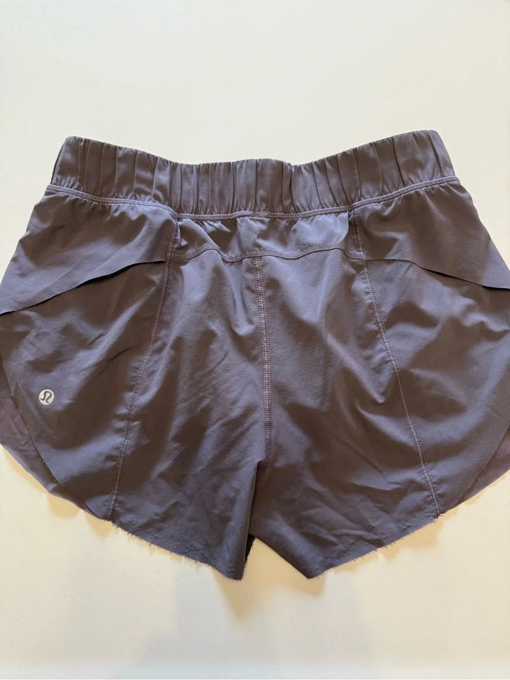 Lululemon Women’s Layered Active Shorts in Light Purple Taupe